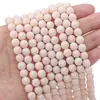 Vidro Mineral Fosco Areia Glitter Contas Redondas Contas Soltas DIY Contas de Mão Material para Colar Pulseira Acessórios Feitos à Mão Joias