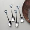 Cuchara de Café Sorbus Creativa y Linda Pala de Trabajador Cuchara para Niños Cabeza Azul Vintage Cuchara de Acero Inoxidable 304 Cuchara de Postre
