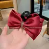 Presilha de Cabelo com Laço Dupla Face de Toque Sofisticado, Garra de Cabelo Grande para o Topo da Cabeça, Grampo de Cabelo com Strass Estilo Novo para a Parte de Trás da Cabeça Feminina