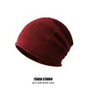 Gorro Holgado de Mezcla de Lana Cálida para Otoño e Invierno Gorro Turbante de Punto para Circunferencia de Cabeza Grande Unisex Versátil Gorro para Ponerse de Cabeza Protección para los Oídos Estilo Coreano y Japonés