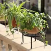 Suporte de flores de ferro forjado de camada única para varanda externa, plantas em vasos, plantas-aranha e armazenamento interno.