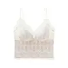 Ropa interior de camisola con cuello en V para otoño e invierno para transmisión en vivo, sin costuras, espalda hermosa, estilo largo, top sin mangas exterior, transfronterizo