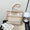 Bolsa tejida de arcoíris popular de verano 2026 nuevo modelo bolsa de playa para vacaciones bolsa de trabajo bolsa de playa de paja para ocio al aire libre
