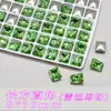 Punta de Manicura Plana de Repuesto K9 de Alta Calidad Color Verde Fruta Diamante Inferior Lote Completo Diamante Redondo Brillante Corazón con Forma Especial Adorno de Diamante para Uñas Vidrio de Manicura Diamante