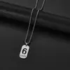 Collar con colgante de número de la suerte lucky lucky number 0-9 nuevo hueco transfronterizo para hombres y mujeres no se decolora cadena de clavícula en stock lote