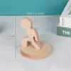 Accesorios Creativos de Soporte para Teléfono Móvil con Forma de Animal Lindo Soporte de Escritorio de Madera para Teléfono Móvil Perezoso Se Puede Imprimir con Logo