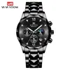 Reloj para Hombre con Correa de Acero Inoxidable Diamantado Europeo y Americano Negocio Simple Calendario Cuarzo Resistente al Agua Transfronterizo Nuevo Producto