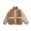 FEITO PARA DURAR Estilo Japonês Cor Vintage Bloco de Cores Gola Casaco de Inverno Acolchoado de Algodão Casaco para Homens e Mulheres Roupas Pão Casaco Acolchoado de Algodão Espesso M26
