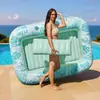 Cama Flutuante Inflável Jin Cheng Transfronteiriça Piscina Cama de Água para Adultos Banheira de Gramado Espreguiçadeira com Encosto Piscina para Bronzeamento Boia de Piscina ao Ar Livre