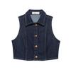 Comercio Exterior Ropa de Mujer Primavera y Otoño 2025 Estilo Europeo y Americano Chaleco de Mezclilla sin Mangas + Conjunto de Falda de Mezclilla Mujer A36167/8