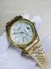Reloj para Hombre Log de Cuarzo Banda Completa de Acero Dorado Reloj de Lujo Log Reloj Daisika Hombres