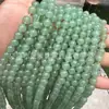 Fábrica de origen Yiwu, aventurina verde natural, cuentas sueltas, cuentas redondas, productos semiacabados, cuentas sueltas para bisutería DIY, accesorios