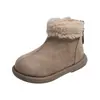 Botas Birkenstock Retro Francesas Ins Otoño e Invierno 2026 Nuevo Estilo Coreano Botines Cortos de Terciopelo para Niñas Zapatos de Algodón Peludos para Niños