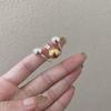 Design de Nicho Estilo Hong Kong Metal Combinação de Duas Cores Anel de Argola Redonda com Abertura Cruzada Anel Empilhável Simples Versátil