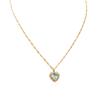 Collar de Corazón de Circonita con Diamantes Completos de Lujo Ligero Transfronterizo Europeo y Americano 2025 para Mujer, Cadena de Clavícula de Nicho Única, Artículo Caliente de Lujo Ligero