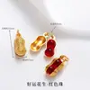 Colgante Tradicional de Calabaza Dorada Esmalte DIY Pulsera Hecha a Mano Collar Carácter de Fortuna Lingote de Oro Arena Piezas de Colores Esmalte