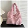 Bolsa Tote Distinta Plissada Bolha 2025 Primavera Nova Casual Moderna Grande Capacidade Ombro Mão Carregando Axila