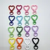 Accesorios de joyería de bricolaje color amor pintura hebilla de resorte aleación de zinc llavero abierto pintura llavero en forma de corazón