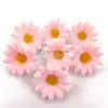 4cm Mini Girassol Branco Flor Falsa Artesanal DIY Adorno de Cabeça Margarida Artificial Flor Pequena Margarida de Seda