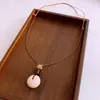 Collar Colgante de Calabaza Bañado en Oro Real de 18 Quilates Nuevo Estilo Chino Lujo Ligero Versátil Cadena para Suéter Personalizado Moda Temperamento Collar