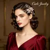 L1022 Carlo accesorios para el cabello de novia hechos a mano pedrería clip lateral venta al por mayor de fábrica transfronteriza horquilla de boda europea y americana