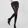 Meia-calça Fina JK Sweet Diamond Jacquard Branco Leite Anti-gancho Seda Puro Desejo Meia de Menina Parte Inferior Preta