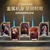 Encendedor Metálico Azul de Llama Azul a Prueba de Viento de Gama Alta con Logo, Año del Caballo, Mahjong, Patrón a Cuadros, Diseño Animal, Desechable