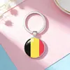 Llavero de gema de tiempo de bandera nacional de la OTAN Estados Unidos Reino Unido Francia Alemania joyería llavero colgante