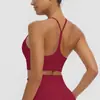 Novo Sutiã Esportivo Europeu e Americano com Bojos Top Regata de Tiras Sutiã Casual Roupa de Yoga Top Fitness de Secagem Rápida
