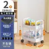 Carrito Estante de Almacenamiento de Pie Múltiples Niveles Habitación Almacenamiento de Bocadillos Estante de Almacenamiento Baño Carrito de Almacenamiento Móvil