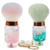 Nova cor de cristal garrafa de gás único portátil pó solto blush ferramentas de beleza portátil unha maquiagem escova