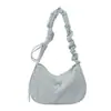 Bolso para mujer con lazo, nuevo diseño 2026, estilo coreano dulce de lunares, bolso versátil para el hombro, lindo bolso de nube