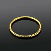 Nuevo Pulsera Deslumbrante Chapada en Oro de 24K Estilo Chino de Lujo Ligero, Pulsera de Anillo Sencillo Dorado Arena CNC para Mujeres, Venta al por Mayor y Dropshipping