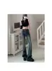 Novos Calças Flare de Brim Pesado Azuis Vintage Slim Fit para Mulheres, Calças Casuais Soltas Lavadas Desgastadas - Verão 2026