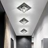 Lámpara de pasillo minimalista moderna con LED de cristal de diamante, luz de pasillo, luz empotrada creativa para el hogar