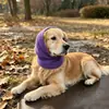 Gorro tejido cálido para mascotas, calentador de cuello a prueba de viento para perros pequeños, protector de orejas y cuello para perro Bichón Frisé y Teddy