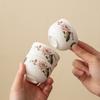 Juego de té de cerámica con esmaltado de copos de nieve, tetera auxiliar para el hogar, juego de té de kung fu perezoso, regalo, impresión de logotipo, directo de fábrica