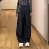 Calça de terno com bainha curva personalizada, novo estilo outono 2026, calça longa casual elegante, solta, simples, de perna reta para mulheres