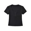 Camiseta de manga corta con cuello de corazón dulce y picante estilo americano, nueva de verano para mujer, delgada, con botones y media tapeta, top corto para mujer