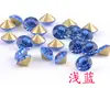 Ventas Directas de Fábrica de Pedrería de Vidrio Nacional de Fondo Puntiagudo, Pedrería de Cristal Redonda de Colores Variados, Accesorios de Joyería de Diamante para Uñas de Arte DIY