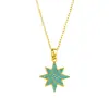 Collar de diseño vintage de luna y sol estilo europeo y americano transfronterizo, estrella y luna brillan juntas, diseño de nicho, accesorios de diamantes completos para mujer
