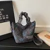 Bolso Cubo Plegado Color-Blocking de Dama 2026 Nueva Moda Casual Artístico Bolso Cruzado para Mujer
