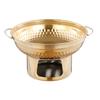 Acero Inoxidable Dorado Tailandés Invierno Yin Gong Olla Dabai Comercial Hogareño Olla para Pecho de Res Estufa de Alcohol Sólido Hot Pot Olla Seca