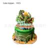 Dinosaurio Verde Tyrannosaurus Rex Suministros para Fiesta Bandeja de Papel Vaso de Papel Toalla de Papel Fila Insertada Triangular Vajilla Desechable Colgante