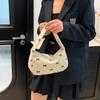Bolso de Mano de Pana Estampado de Moda para Mujer 2025 Nueva Llegada Otoño Bolso de Axila Simple a la Moda Bolso de Hombro