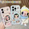 Funda de Teléfono con Soporte de Cartoon Little Jade para Apple 17 Pro Max, iPhone 16 y Huawei con Ventana en Forma de Corazón