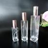 Frasco de perfume de alta qualidade da moda portátil 100ml boca de rosca quadrada frasco de vidro de perfume profissional polido frasco de perfume de alta qualidade