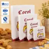 Sacolas personalizadas descartáveis para viagem para produtos de panificação transfronteiriços, apresentando fundo pontudo, revestimento resistente a óleo e material de papel kraft