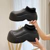 Pantuflas de algodón EVA para mujer, invierno, impermeables, suela gruesa, elevadoras, con felpa, para dormitorio estudiantil, bonitas, cálidas, zapatos de algodón