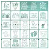 Amazon Cross-border Template de Pintura Vazada DIY Quadro de Desenho para Graffiti Suporta Personalizado PET Decoração de Festival Template para Tinta Spray